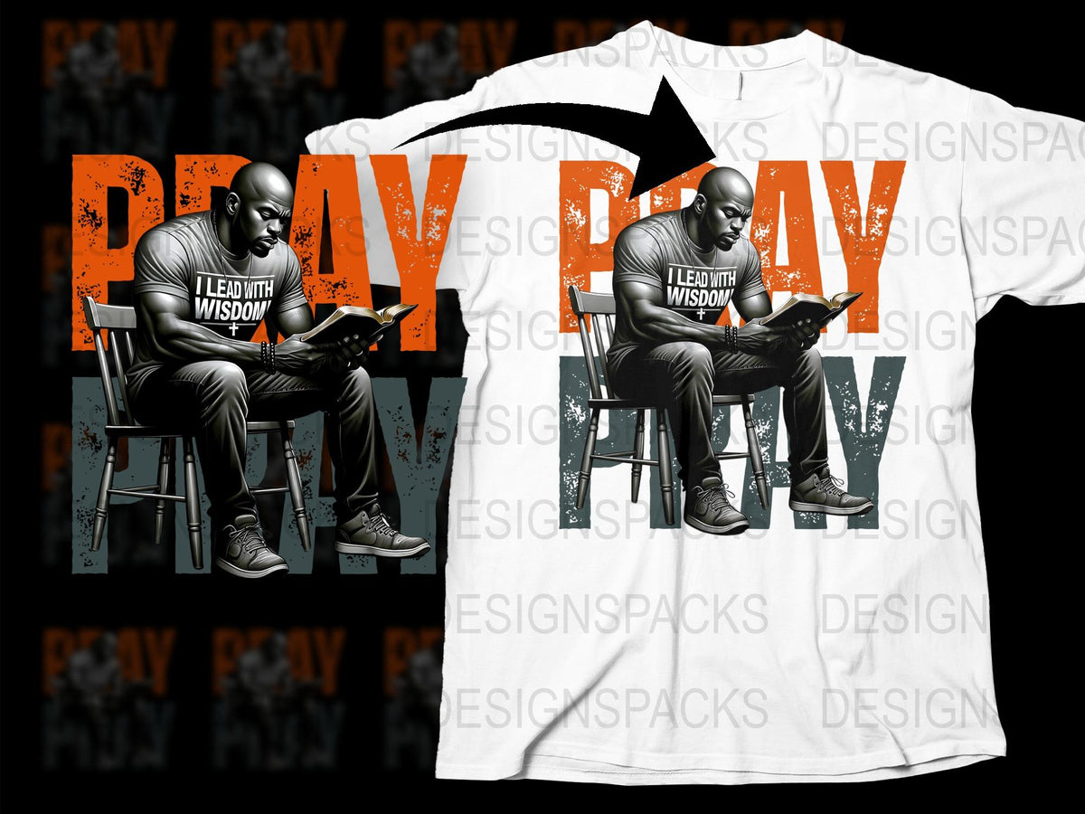 Men's Graphic T-Shirt with Inspirational Quote, Play and Lead with Wisdom Design, Unique Urban Style Tee, Bold Orange Text