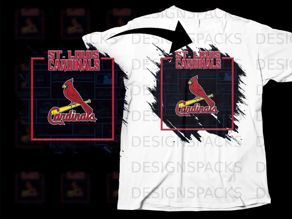 St. Louis Cardinals Graphic Design Short Sleeve Shirt