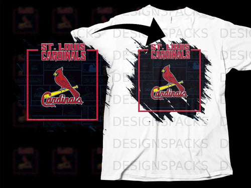 St. Louis Cardinals Graphic Design Short Sleeve Shirt