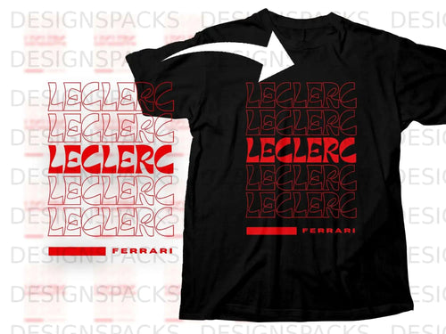 Black t-shirt with red 