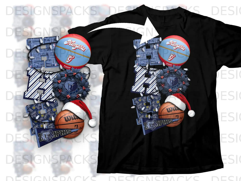 Memphis Basketball and Holiday Theme Shirt