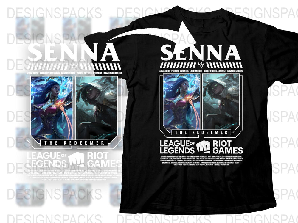 Senna The Redeemer T-Shirt, League of Legends Graphic Tee, Riot Games Merch, Gaming Apparel, Unisex Cotton Shirt