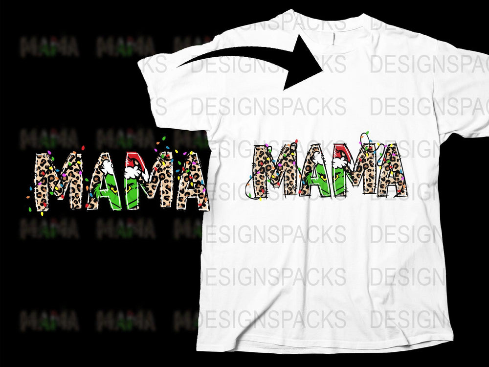 Colorful Mama T-Shirt, Floral Pattern Mom Tee, Mother's Day Gift, Casual Women's Fashion Top