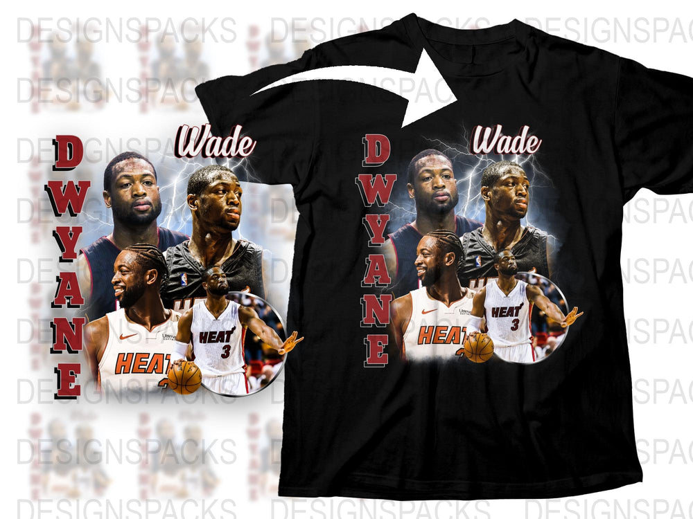 Dwyane Wade Miami Heat Tribute T-Shirt, NBA Basketball Fan Gear, Sports Memorabilia, Collectible Apparel, Unique Gift Idea