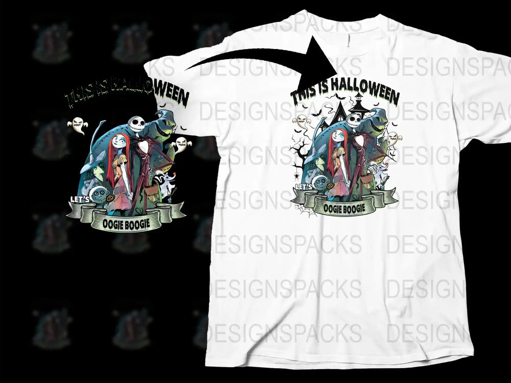 Nightmare Before Christmas Inspired T-Shirt, Oogie Boogie Halloween Graphic Tee, Unisex Adult Clothing