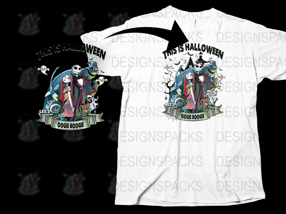 Nightmare Before Christmas Inspired T-Shirt, Oogie Boogie Halloween Graphic Tee, Unisex Adult Clothing
