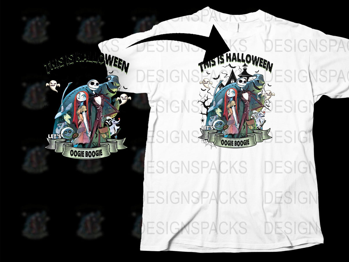 Nightmare Before Christmas Inspired T-Shirt, Oogie Boogie Halloween Graphic Tee, Unisex Adult Clothing