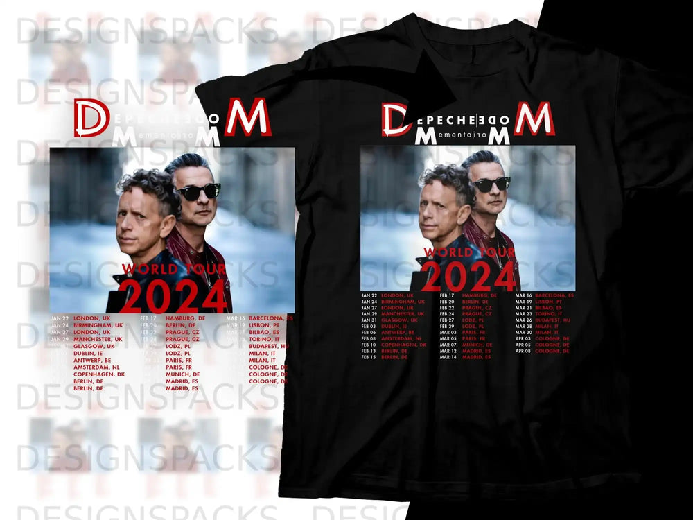 Depeche Mode "Memento Mori" World Tour 2024 concert dates and locations.