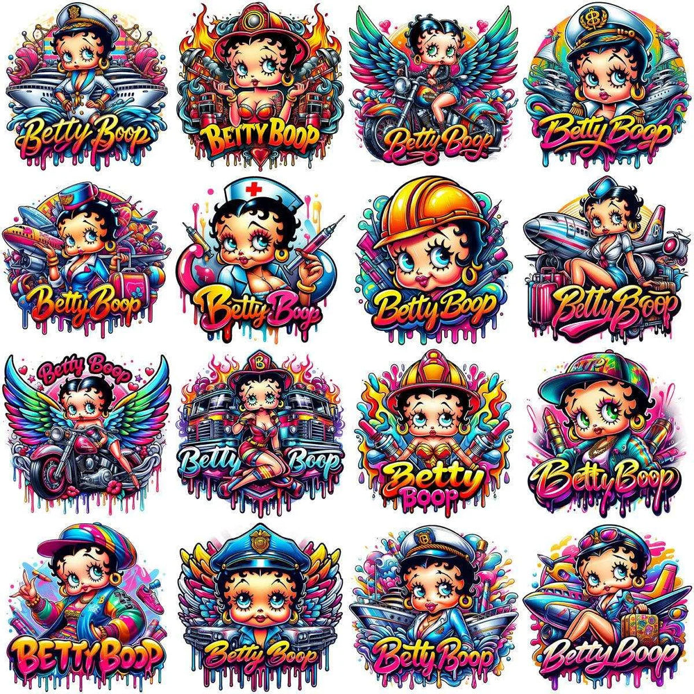 39 Cartoon BETTY Boop Graffiti Designs Bundle PNG