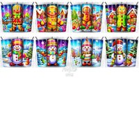 Load image into Gallery viewer, 39 Christmas Cute Colorful Tumbler Wrap Bundle Jpg
