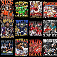 Load image into Gallery viewer, 39 Football Players &amp; Teams Bootleg Designs Bundle PNG
