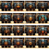 Load image into Gallery viewer, 39 Jack O Lantern Metallic Tumbler Wrap Bundle Jpg
