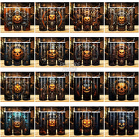 Load image into Gallery viewer, 39 Jack O Lantern Metallic Tumbler Wrap Bundle Jpg
