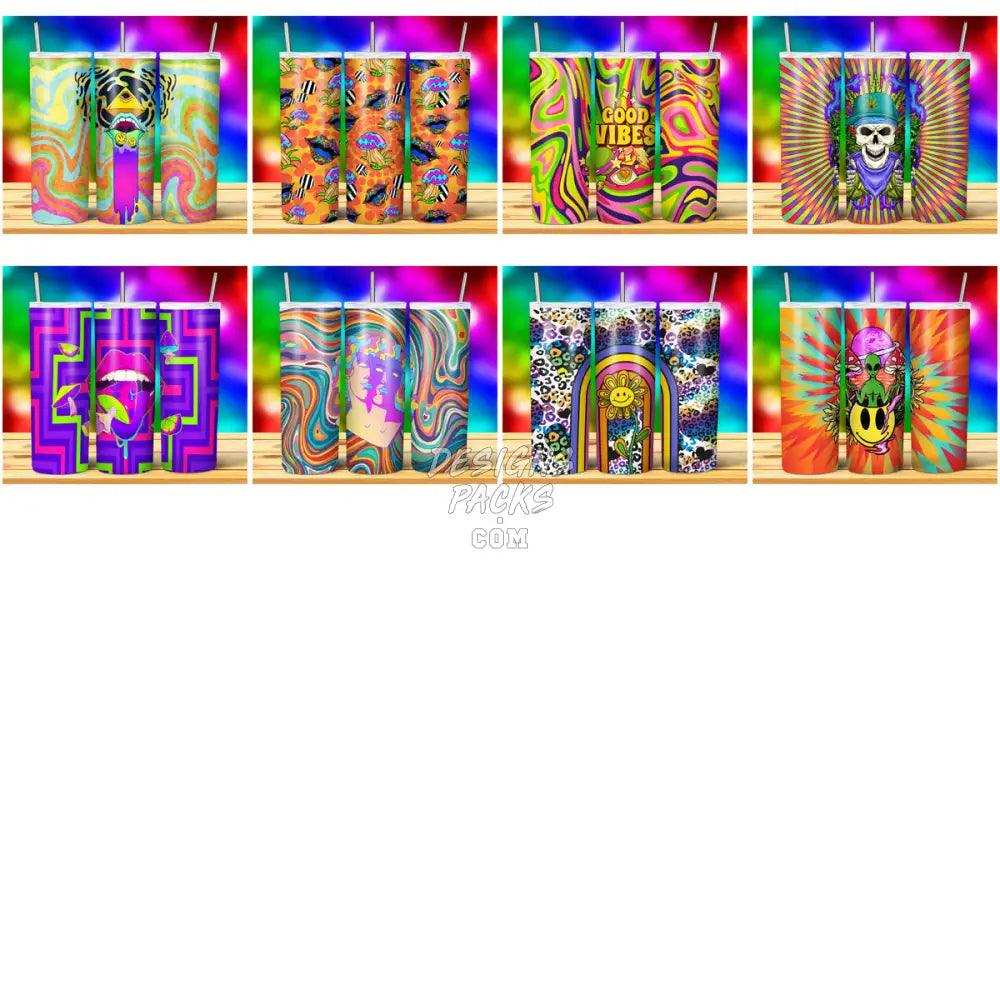 39 Psychedelic Trippy Tumbler Wrap Bundle Jpg