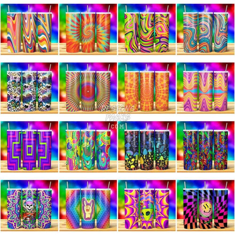 39 Psychedelic Trippy Tumbler Wrap Bundle Jpg