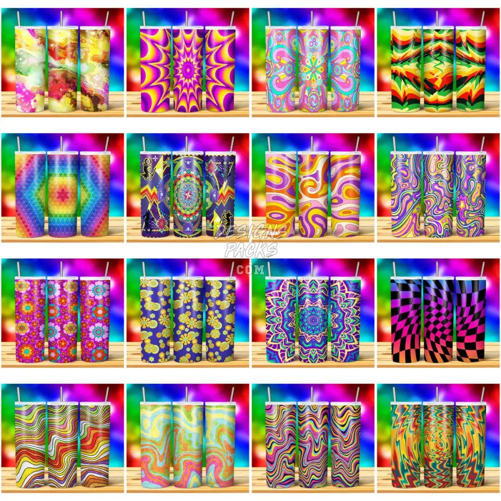 39 Psychedelic Trippy Tumbler Wrap Bundle Jpg