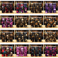 Load image into Gallery viewer, 39 Skulls And Roses Tumbler Wrap Bundle Jpg
