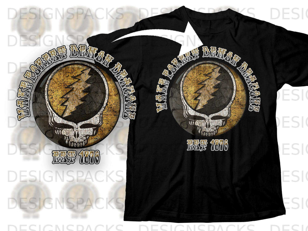 Vintage Look Grateful Dead Skull Graphic T-shirt