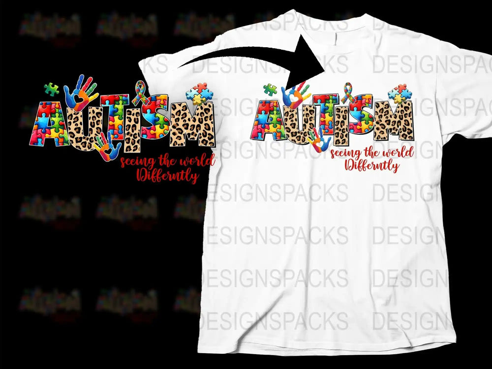 Colorful Autism Awareness T-Shirt, Seeing the World Differently Graphic Tee, Unisex Adult Sizes