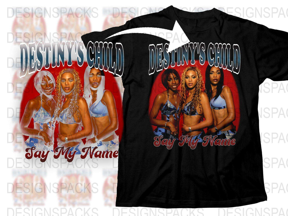 Vintage Destiny's Child 'Say My Name' T-Shirt, 90s RandB Music Band Tee, Collectible Pop Merchandise