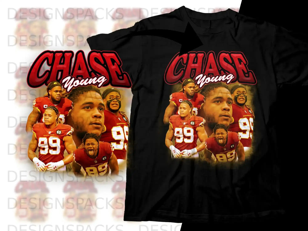 T-shirt featuring Chase Young, #99, with "Washington" text.