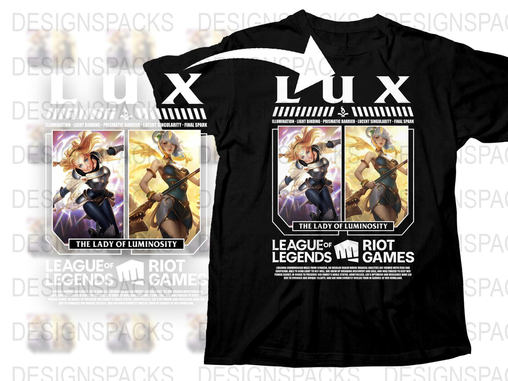 League of Legends Lux T-Shirt, The Lady of Luminosity Graphic Tee, Riot Games Merchandise, Gamer Apparel