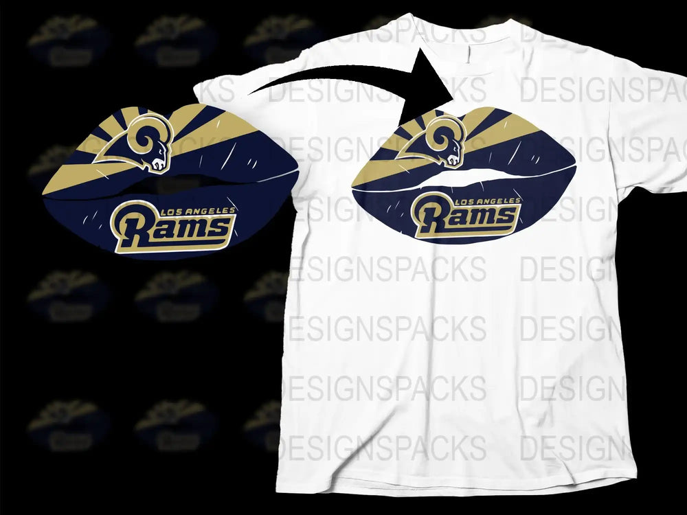 Los Angeles Rams T-Shirt and Hat Set, NFL Team Apparel, Sports Fan Gift, Graphic Tee and Cap Combo