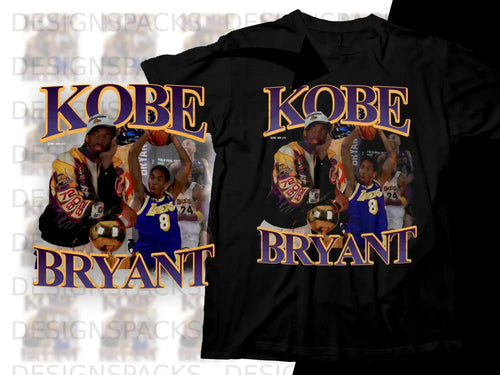 Kobe Bryant t-shirt design with vintage photos and 