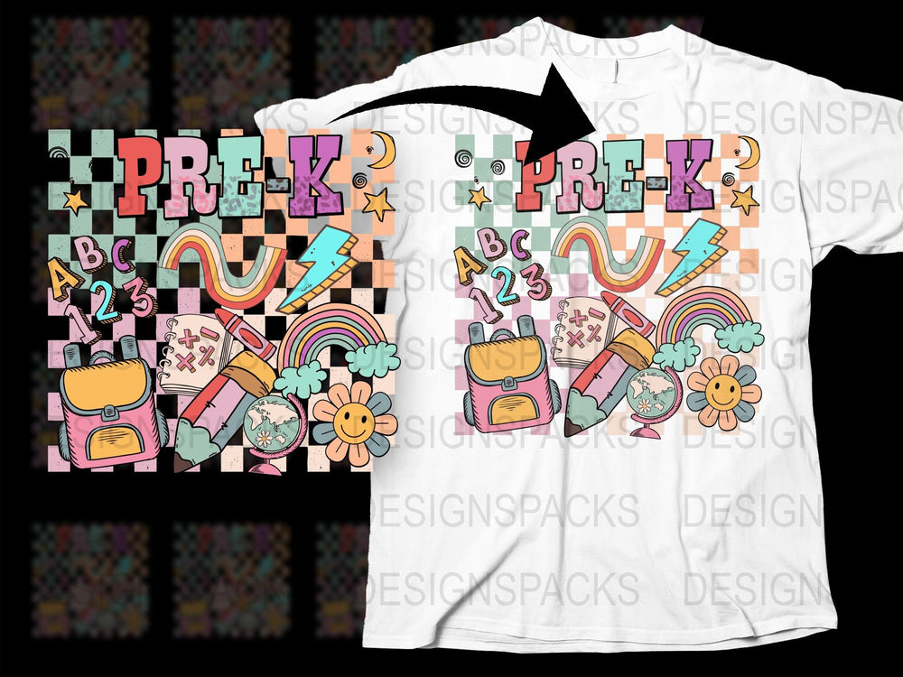 Colorful Alphabet Funky School Graphics T-Shirt, Unisex Retro Style Tee, Casual Streetwear, Trendy Graphic Tee for Adults and Teens