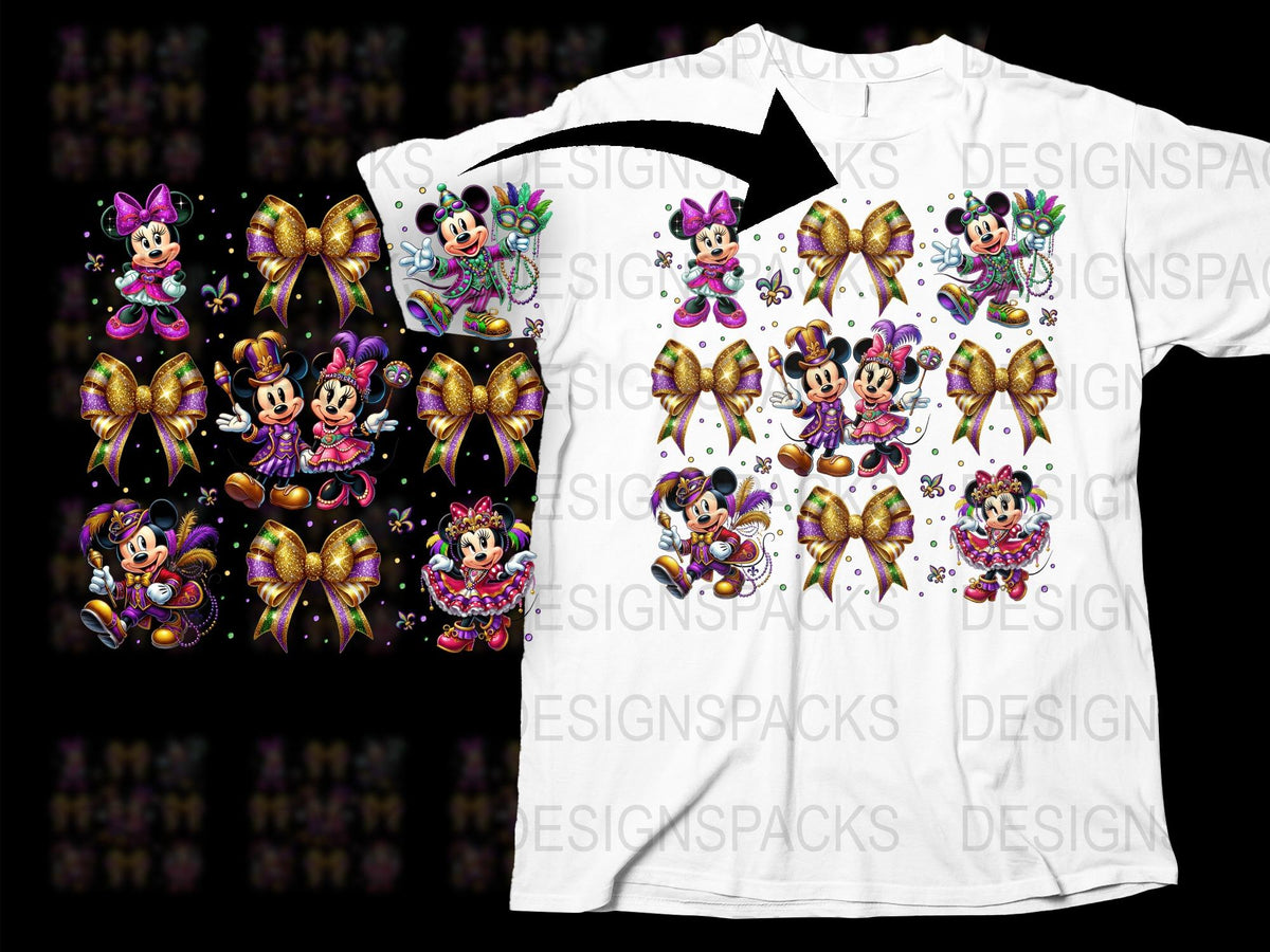 Colorful Minnie Mouse T-Shirt for Kids, Disney Character Printed Tee, Cute Cartoon Apparel for Children, Festive Gift Ideas