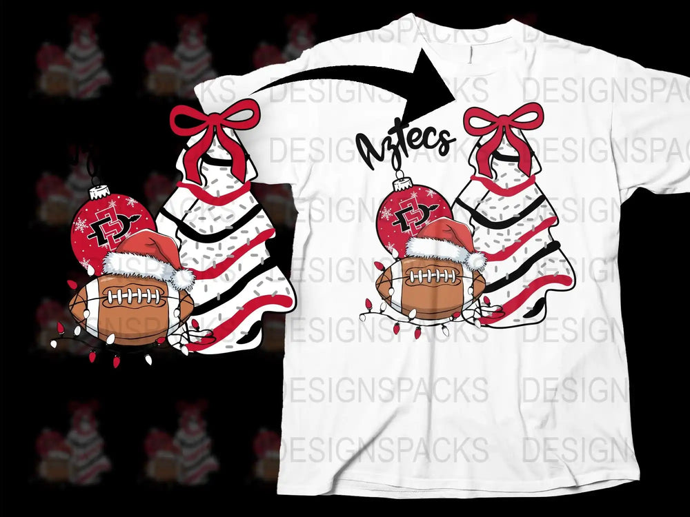 Texas Tech Red Raiders Christmas T-Shirt, Festive Holiday Football Tee with Bow, College Sports Fan Apparel