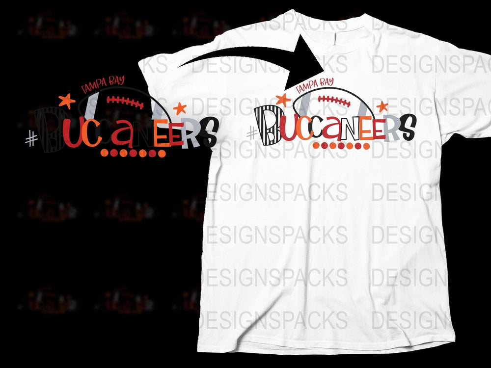 Tampa Bay Buccaneers T-Shirt, Sports Team Graphic Tee, Casual Cotton Top, Unisex White Apparel