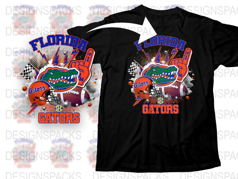 Florida Gators T-Shirt, Vibrant Orange and Blue Sports Tee, College Football Graphic Shirt, SEC Fans Apparel