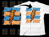 Load image into Gallery viewer, New York Basketball Lightning Bolt Graphic Shirt
