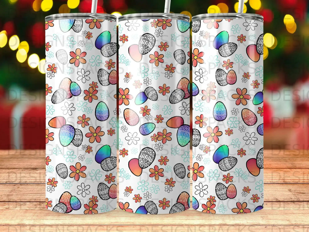 Easter Egg Flower Pattern Colorful Spring Tumbler product type