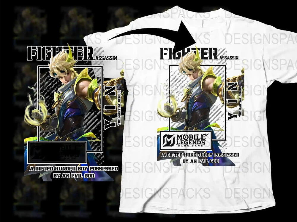 Mobile Legends Fighter Assassin T-Shirt, Gaming Graphic Tee, Unisex Casual Wear, Gift Idea