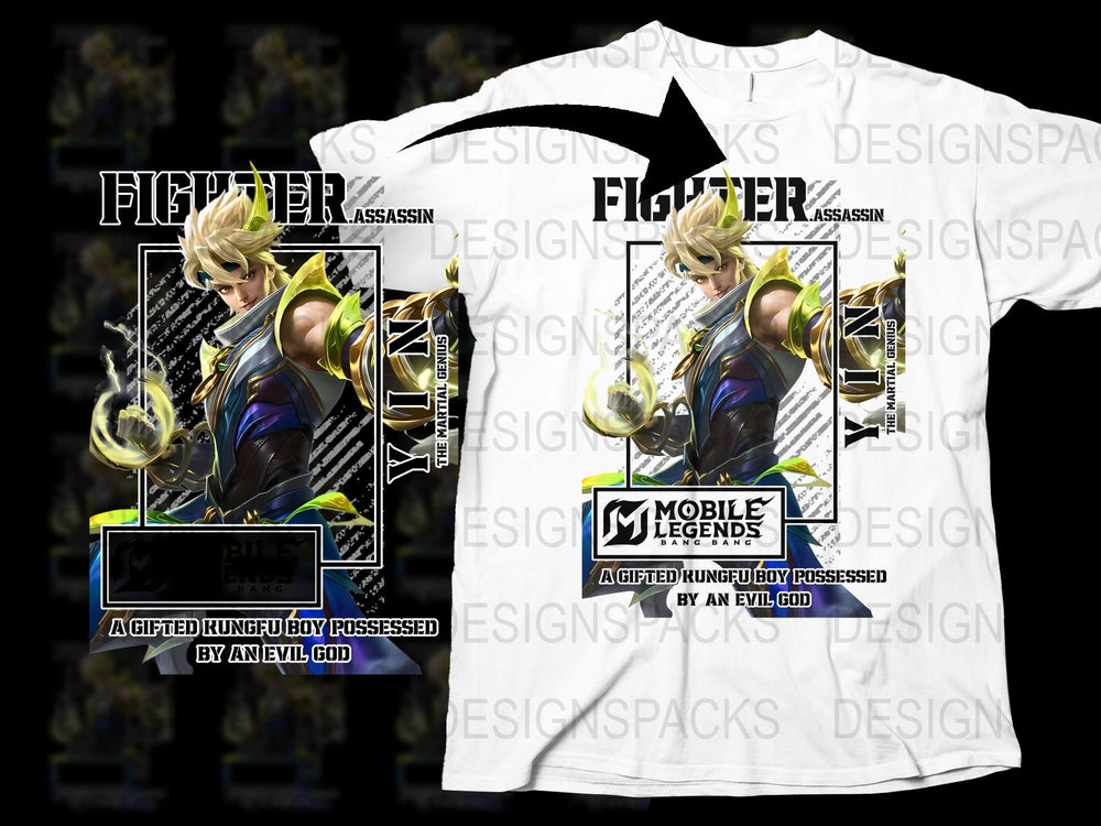 Mobile Legends Fighter Assassin T-Shirt, Gaming Graphic Tee, Unisex Casual Wear, Gift Idea