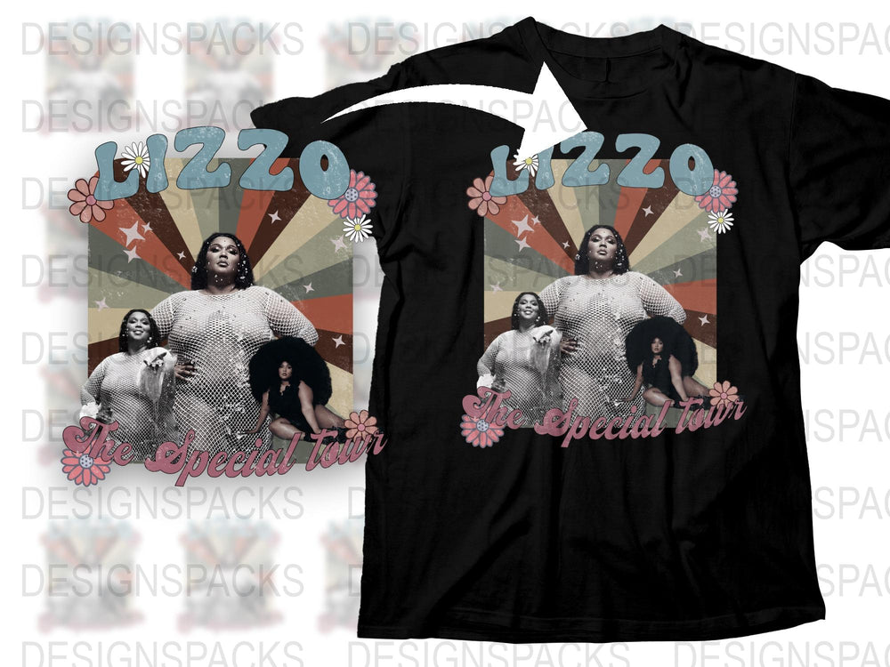 Lizzo Graphic T-Shirt, The Special Tour Inspired Tee, Colorful Retro Design, Music Fan Apparel