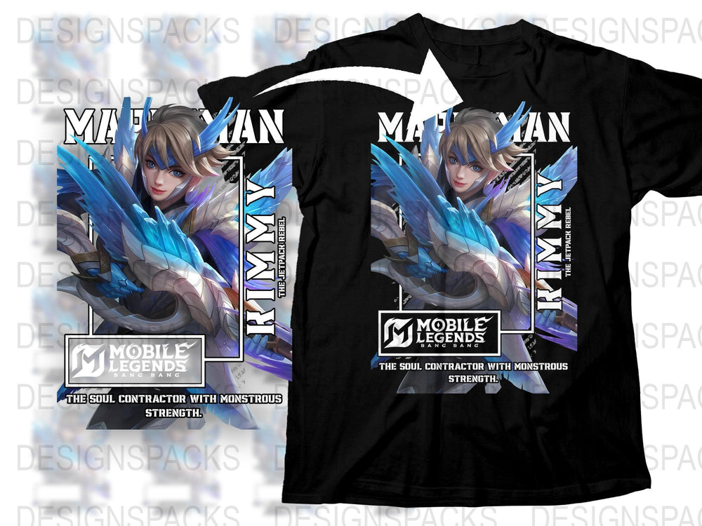 Mobile Legends T-Shirt, Miya Hero Graphic Tee, Gamer Clothing, Unisex eSports Apparel, Cool Fantasy Character Shirt