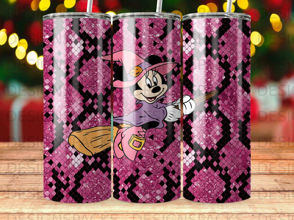 Minnie Mouse Witch Halloween Glitter Pink Black Design product type