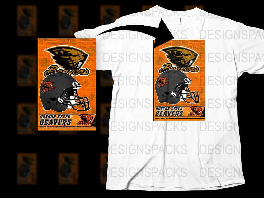 Oregon State Beavers T-Shirt, Football Helmet Graphic Tee, College Sports Apparel, Fan Gift Ideas