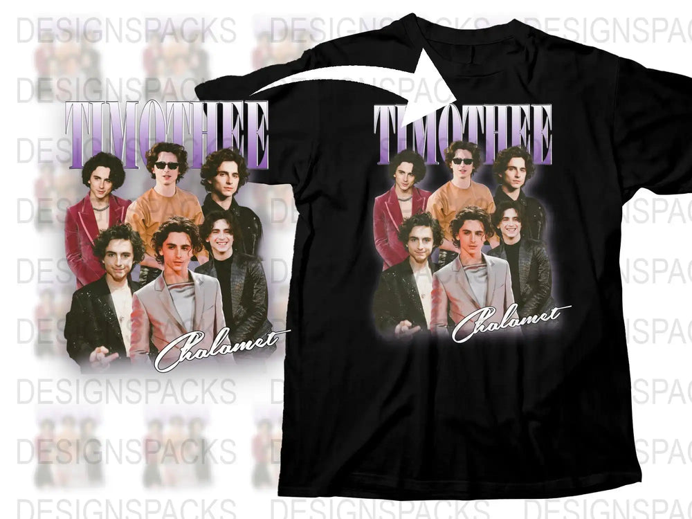 Timothee Chalamet Graphic T-Shirt, Vintage Style Celebrity Photo Tee, Unisex Fashion Top, Gift for Fans