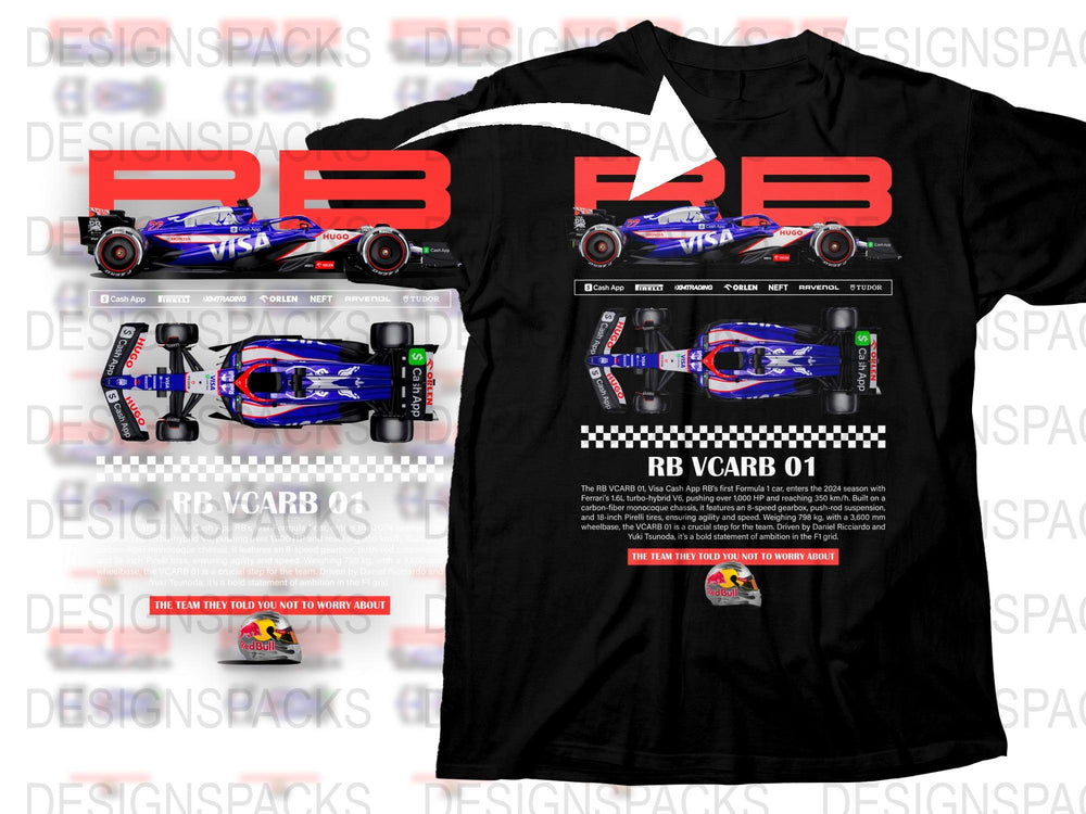 Racing Car Graphic T-Shirt, Formula One Inspired Design, Casual Wear for Motorsport Fans