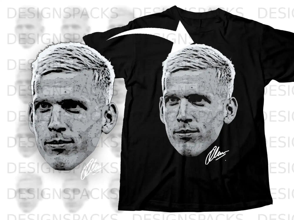 Black T-Shirt Featuring Unique Face Design Graphic