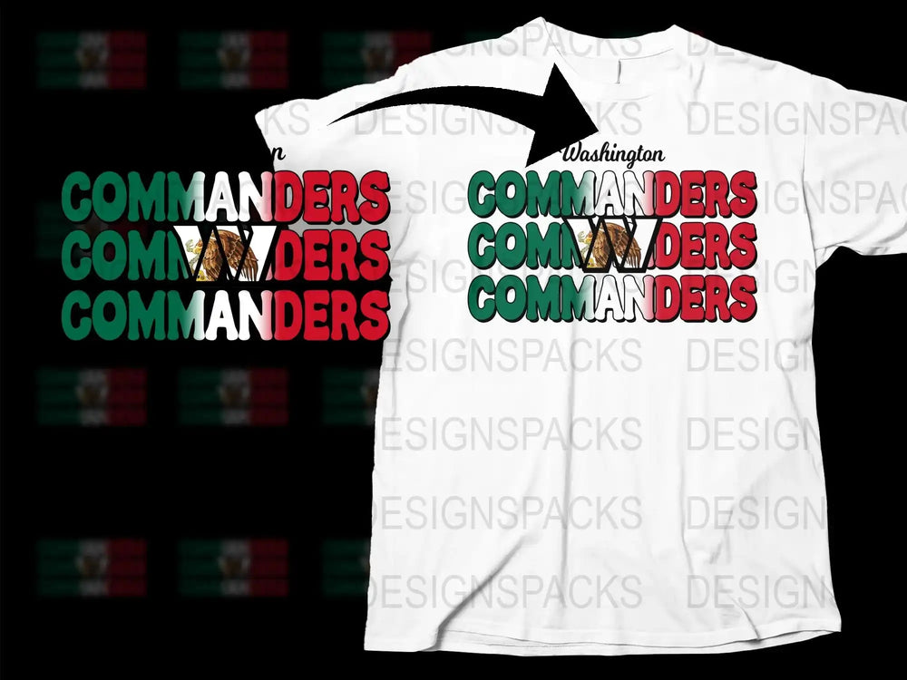 Washington Commanders Football Team Logo T-Shirt, Fan Apparel, Sports Gear, Unisex White Tee