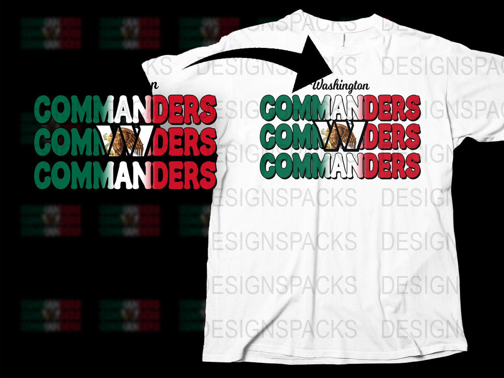 Washington Commanders Football Team Logo T-Shirt, Fan Apparel, Sports Gear, Unisex White Tee