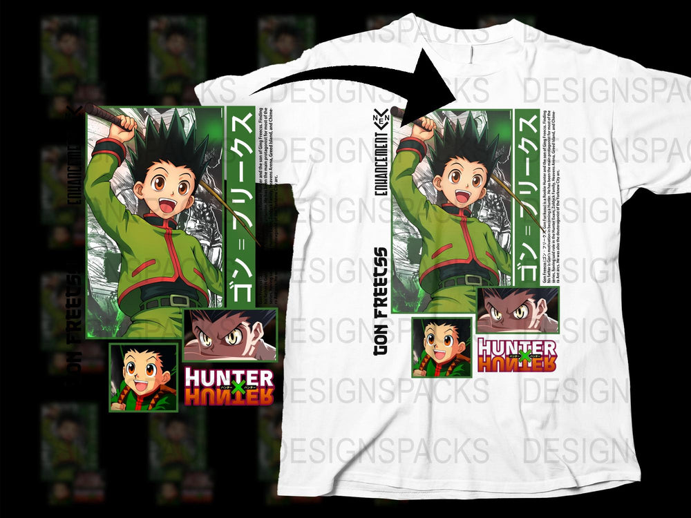 Hunter x Hunter Anime T-Shirt, Gon Freecss Graphic Tee, Unisex Manga Shirt, Fan Merchandise, Gift for Anime Lovers