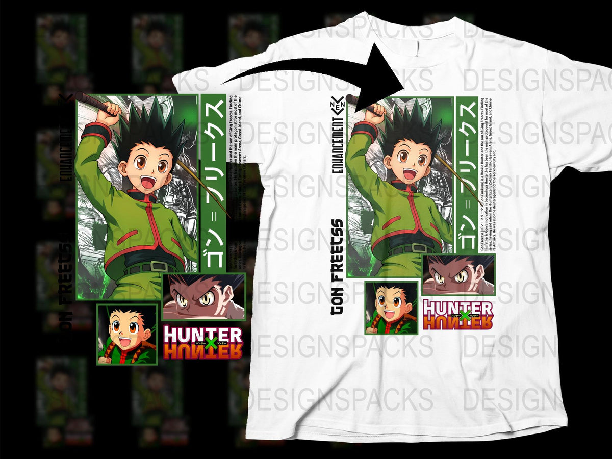 Hunter x Hunter Anime T-Shirt, Gon Freecss Graphic Tee, Unisex Manga Shirt, Fan Merchandise, Gift for Anime Lovers