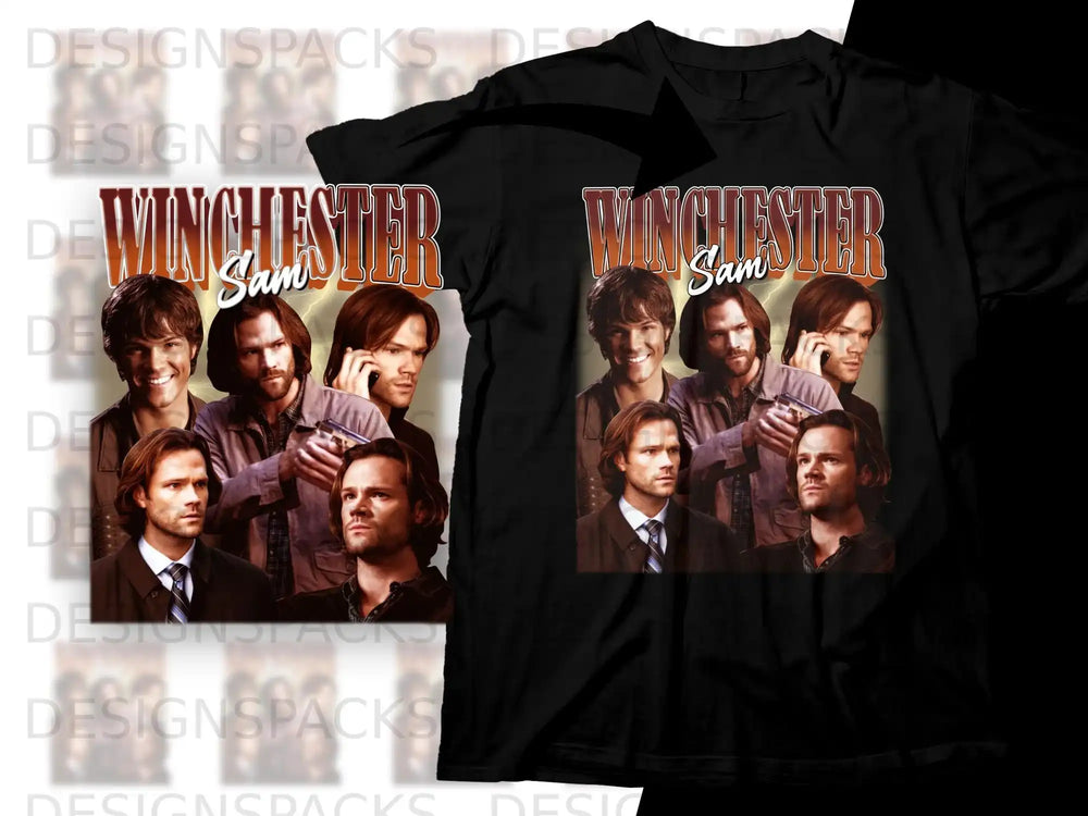 Supernatural Sam and Dean Winchester collage t-shirt.