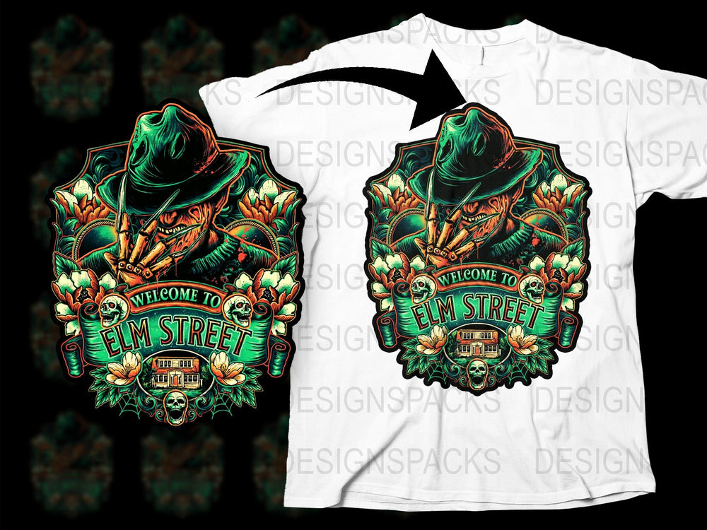 Welcome to Elm Street T-Shirt, Horror Movie Fan Apparel, Vintage Graphic Tee, Unisex Clothing